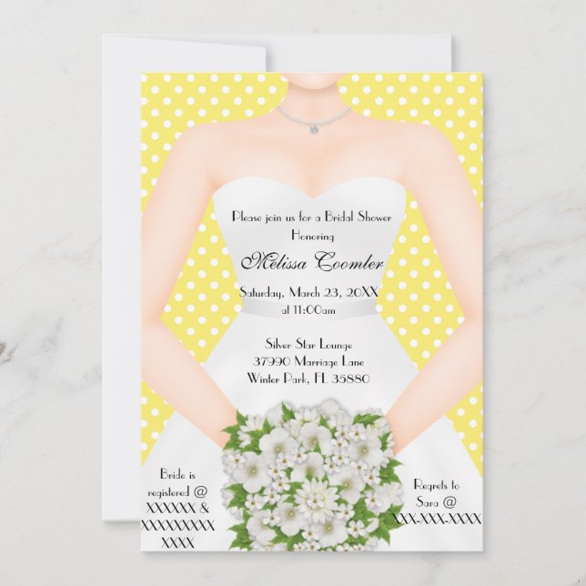 Invitation Chic Elegant Blanc moderne Fête des mariées Invita (Devant)