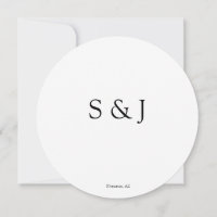 Chic Elegant Simple Blanc Moderne Cercle Minimalis