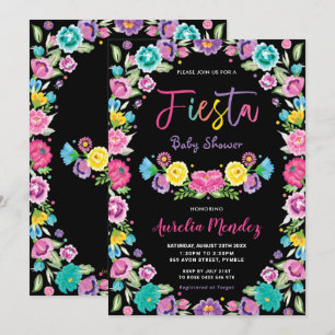Invitation Chic espagnol mexicain Floral Fiesta Baby shower
