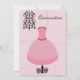 Invitation chic et branchée de Quinceañera