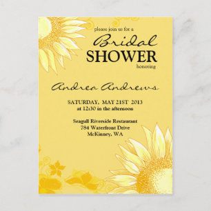 Invitation chic et d'amusement de tournesol de