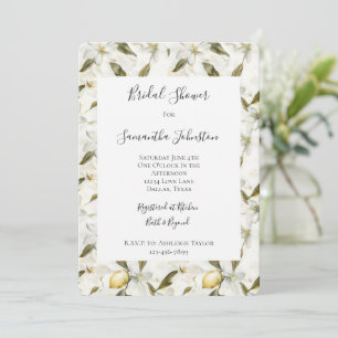 Invitation Chic Eté Sicilien Citrons Floral Shower Nuptial