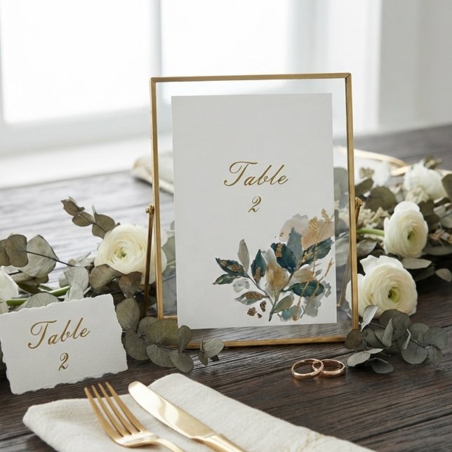 Invitation Chic Eucalyptus Feuille D'or Botanique Aquarelle (Créateur téléchargé)