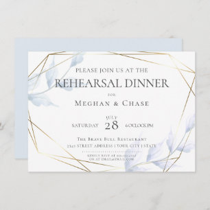 Invitation Chic Faded Lilac et Dusty Blue Foliage