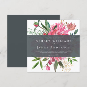 Invitation Chic Floral Peony rose