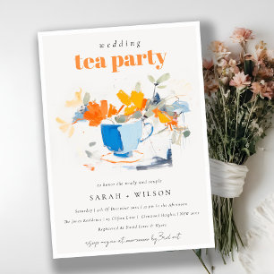 Invitation Chic Floral Tea Cup Mariage Tea Party