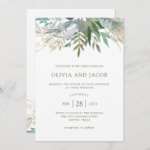 Invitation Chic Foliage  Mariage