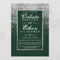 Chic Forest Green Parties scintillant Argent Confe