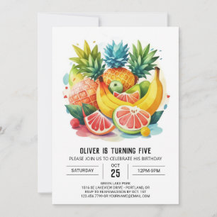 Invitation Chic Fruity Banana Anniversaire