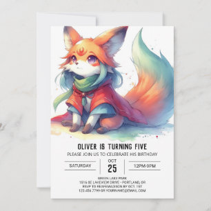Invitation Chic Fun Fox Anniversaire