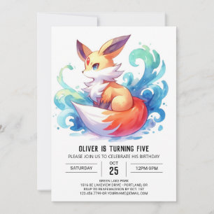 Invitation Chic Fun Fox Anniversaire