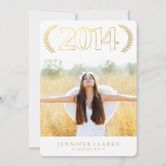 INVITATION CHIC GOLD 2014 GRAD (Devant)