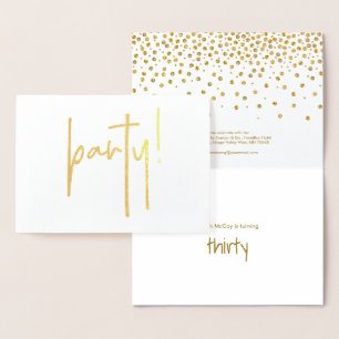 Invitation Chic Gold Anniversaire