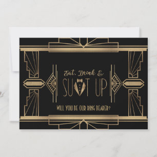 Invitation Chic Great Gatsby VOUDREZ-VOUS ÊTRE MON PORTE-ANNE
