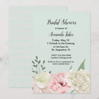 Invitation Chic Green Bridal Shower