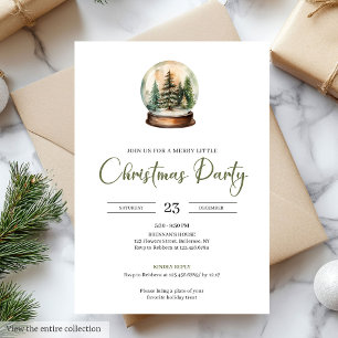 Invitation Chic Hygge Scandinave Mousse Vert Beige Noël