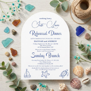 Invitation Chic Just Love Dîner de Répétition & Brunch du Dim