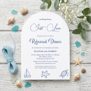 Invitation Chic Just Love Sea Life Dîner de Répétition