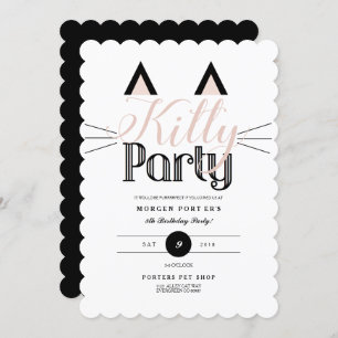 Invitation Chic Kitty fête d'anniversaire