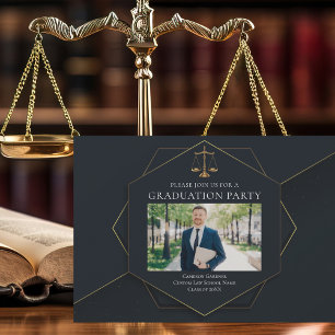 Invitation Chic Law School Photo Graduation Party