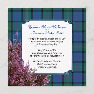Invitation Chic MacThomas Tartan Plaid Heather Mariage