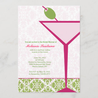 Invitation Chic Martini Bridal/Bachelorette/Invitation d'anni
