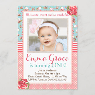 Invitation chic minable de photo d'anniversaire