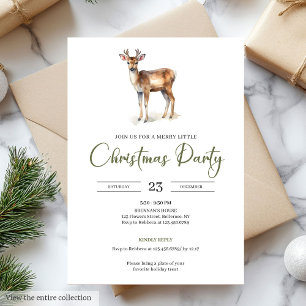 Invitation Chic Minimaliste Noël de Style Scandinave Beige