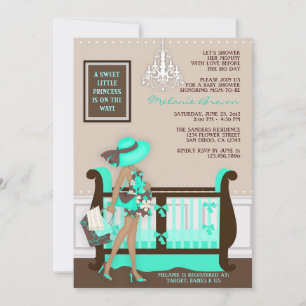 Invitation Chic Modern Mom Baby shower contemporain Invitatio