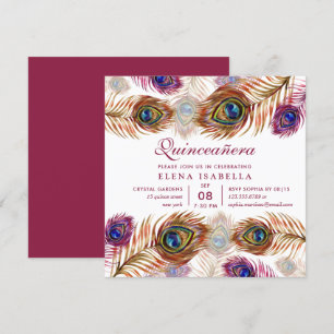 Invitation Chic moderne baroque 15e anniversaire Quinceanera