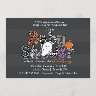 Invitation chic moderne du BABY SHOWER d'Halloween