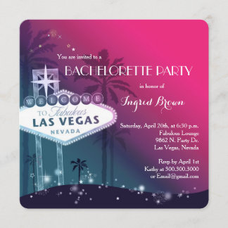 Invitation Chic moderne Las Vegas Bachelorette Party