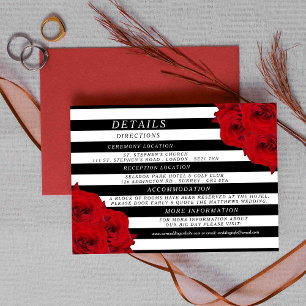 Invitation Chic Moderne Luxe Mariage Collection - Roses rouge