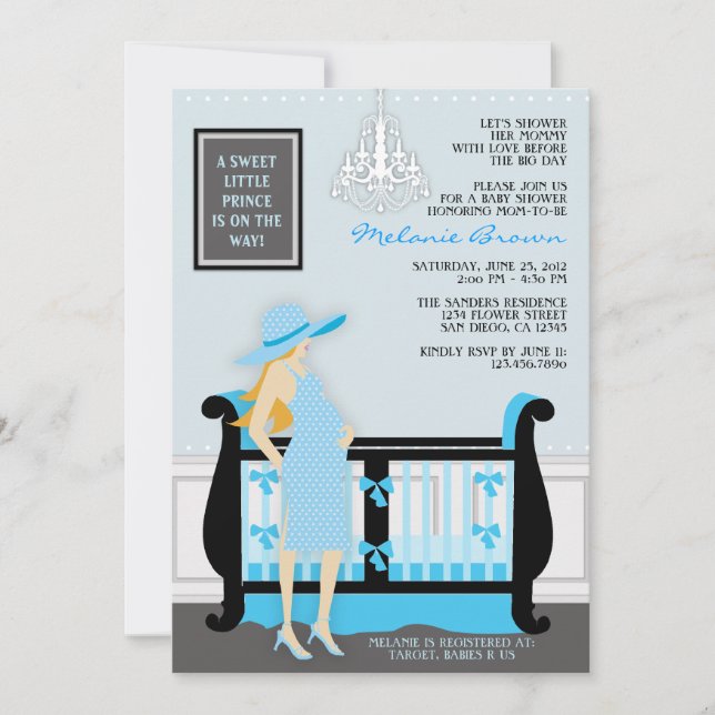 Invitation Chic Moderne maman contemporaine (Devant)