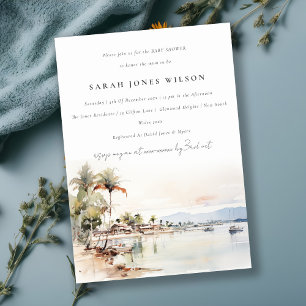 Invitation Chic Montego Bay Jamaïque Baby shower paysager