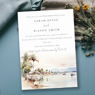 Invitation Chic Montego Bay Jamaïque Fiançailles paysager