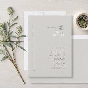 Invitation Chic Neutrals Mariage répétition Pastel Grey ID102