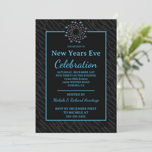 Invitation Chic Nouvel An (Debout devant)
