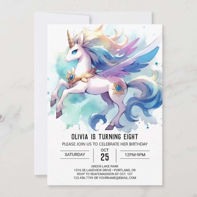 Invitation Chic Online Horse Anniversaire (Devant)