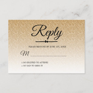 Invitation Chic or parties scintillant ombre Sweet 16 RSVP