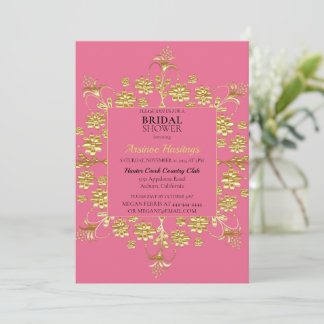 Invitation Chic Ornate Gold Floral