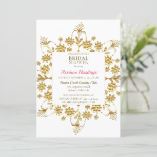 Invitation Chic Ornate Gold Floral
