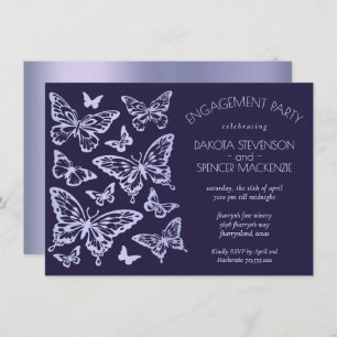 Invitation Chic papillon Lavande violet violet Fiançailles