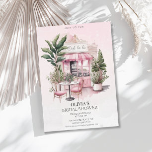 Invitation Chic, Paris, café français douche nuptiale