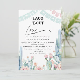 Invitation Chic Pastel Cactus Taco Bout Love Fête des mariées