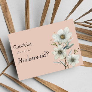 Invitation Chic pêche à la menthe blanche printemps fleuri Br