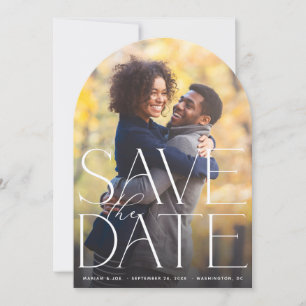 Invitation Chic Photo Grand Enregistrer la date V2