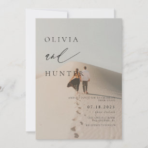 Invitation Chic Photo moderne Mariage noir & blanc