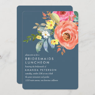 Invitation Chic Pink Peony Bridesservatrices Luncheon Mariage