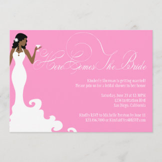 Invitation Chic Pink voici l'Invitation de douche de mariée